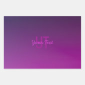 Modernes Editierbares Mit Monogramm Text & Lila Om Geschenkpapier Set (Vorderseite)
