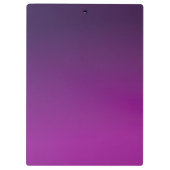 Modernes Editierbares Mit Monogramm Text & Lila Om Klemmbrett (Rückseite)