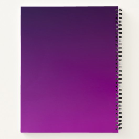 Modernes Editierbares Mit Monogramm Text & Lila Om Notizblock (Rückseite)