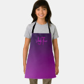 Modernes Editierbares Mit Monogramm Text & Lila Om Schürze (Insitu)