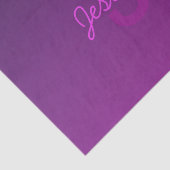 Modernes Editierbares Mit Monogramm Text & Lila Om Seidenpapier (Ausschnitt)