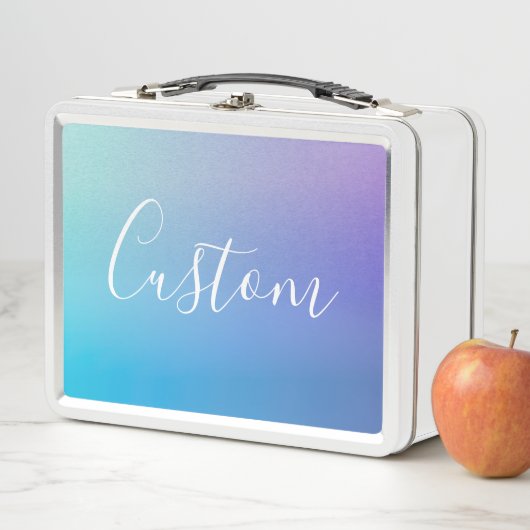 Modernes Editierbares Skriptschreiben | Farbenfroh Metall Brotdose (Beispiel)