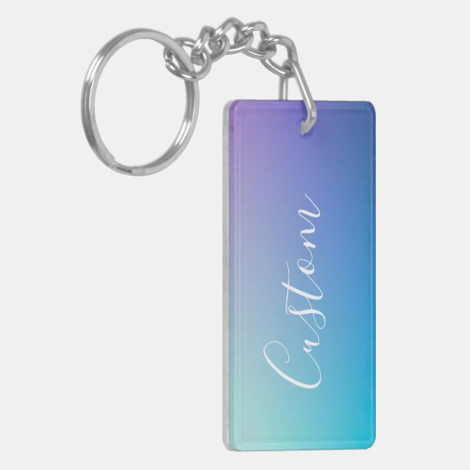 Modernes Editierbares Skriptschreiben | Farbenfroh Schlüsselanhänger (Vorderseite links)