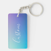 Modernes Editierbares Skriptschreiben | Farbenfroh Schlüsselanhänger (Rückseite)