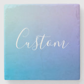 Modernes Editierbares Skriptschreiben | Farbenfroh Steinuntersetzer (Vorderseite)