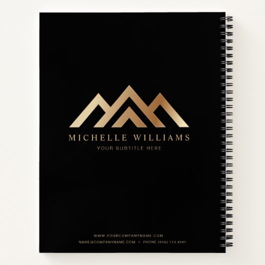 Modernes Editor für Realtor-Logos für Real-Anwesen Notizblock (Rückseite)