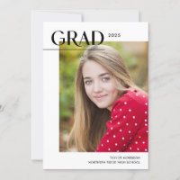 Modernes Editorial 2025 Grad 1-Foto Abschluss