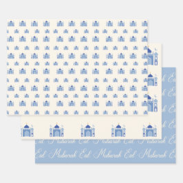 Modernes Eid Mubarak Geschenkpapier Set