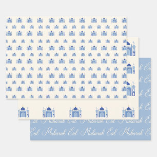 Modernes Eid Mubarak Geschenkpapier Set