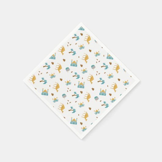 Modernes Eid Mubarak Ramadan & Eid Napkins Serviette (Ecke)