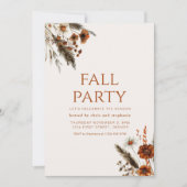 Modernes Einfach Fall Party laden ein Einladung (Vorderseite)