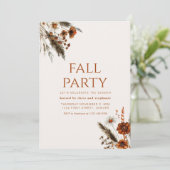 Modernes Einfach Fall Party laden ein Einladung (Stehend Vorderseite)