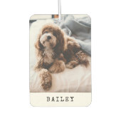 Modernes Einfach-Hund-Foto Autolufterfrischer (Vorderseite)