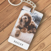 Modernes Einfach-Hund-Foto Schlüsselanhänger