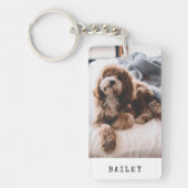 Modernes Einfach-Hund-Foto Schlüsselanhänger (Vorderseite)