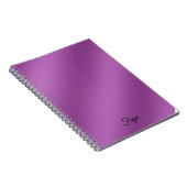 Modernes, einfach lila Wellenmuster Notizblock (Rechte Seite)