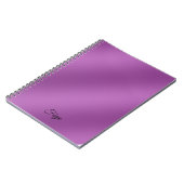 Modernes, einfach lila Wellenmuster Notizblock (Linke Seite)