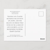 Modernes, einfach rosa Happy Easter 4 Familienhote Postkarte (Rückseite)