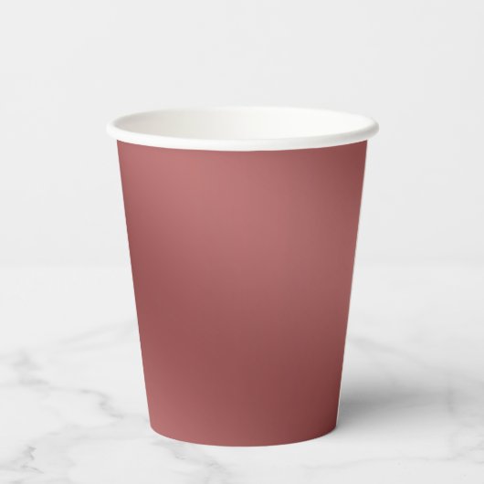 Modernes, einfach rotes Wellenmuster Pappbecher (Rückseite)