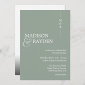 Modernes Einfach-Tongramm-Foto Einladung (Vorne/Hinten)