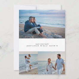 modernes einfaches 4-Collage-Foto Save The Date