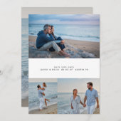 modernes einfaches 4-Collage-Foto Save The Date (Vorne/Hinten)