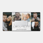Modernes Einfaches 4-Foto Best Vater Schreibtischunterlage (Tastatur & Maus)