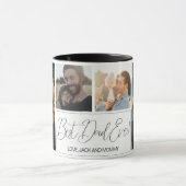Modernes Einfaches 4-Foto Best Vater Tasse (Zentrum)