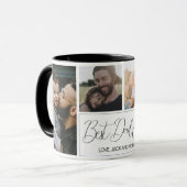 Modernes Einfaches 4-Foto Best Vater Tasse (Vorderseite Links)