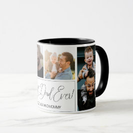 Modernes Einfaches 4-Foto Best Vater Tasse