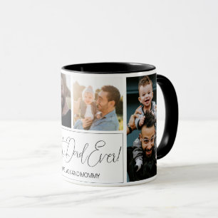 Modernes Einfaches 4-Foto Best Vater Tasse