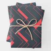 Modernes, einfaches, abstraktes, lebendiges, trend geschenkpapier set (Beispiel)