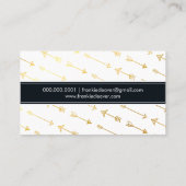 MODERNES, EINFACHES ABZEICHEN-Trendpfeil-Muster Go Visitenkarte (Rückseite)