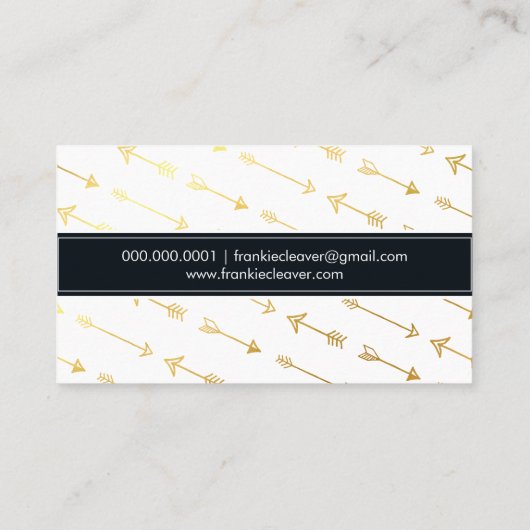 MODERNES, EINFACHES ABZEICHEN-Trendpfeil-Muster Go Visitenkarte (Rückseite)