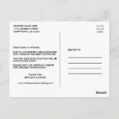 Modernes Einfaches Ändern des Datums Foto Kraft Postkarte (Rückseite)