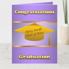 Modernes Einfaches Anpassen von Gold Lila Karte