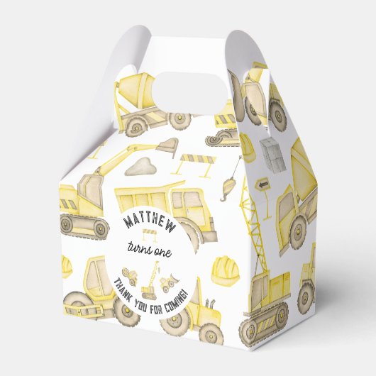 Modernes einfaches Bauen 1. Geburtstag Vielen Dank Geschenkschachtel (Vorderseite)