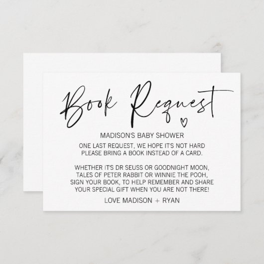 Modernes einfaches begleitkarte (Vorne/Hinten)