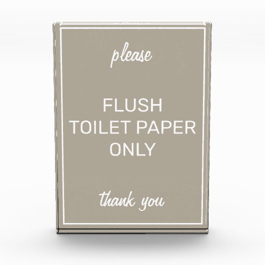 Modernes, einfaches Beige Badezimmer Septikblock Fotoblock (Vorderseite)