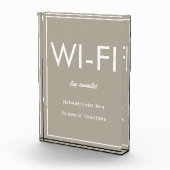 Modernes, einfaches Beige Wi-Fi-Gästehaus Fotoblock (Rechts)