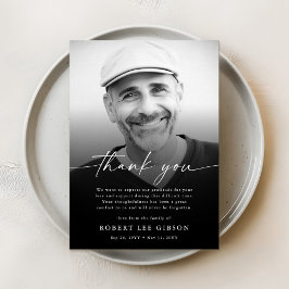 Modernes Einfaches Beileid Beerdigung Foto Dankeskarte