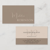 Modernes, einfaches Beruflich Brown Visitenkarte (Vorne/Hinten)