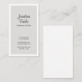 Modernes Einfaches Beruflich Elegantes Schlicht Visitenkarte (Vorne/Hinten)
