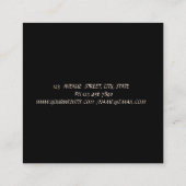 Modernes, einfaches Berufliches Dots-Gold-Instagra Quadratische Visitenkarte (Rückseite)