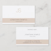 Modernes, einfaches Berufliches Monogram Luxe Visitenkarte (Vorne/Hinten)