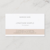 Modernes, einfaches Berufliches Monogram Luxe Visitenkarte (Rückseite)