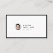 Modernes, einfaches Berufliches QR-Foto Visitenkarte (Vorderseite)