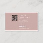 Modernes, einfaches Berufliches QR-Foto Visitenkarte (Rückseite)