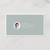 Modernes, einfaches Berufliches QR-Foto Visitenkarte (Vorderseite)