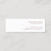 Modernes, einfaches Berufliches Template Elegant Mini Visitenkarte (Rückseite)